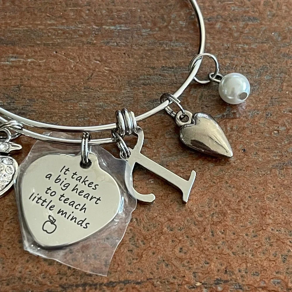 Teacher Gift Charm Bracelets Lot of 02
